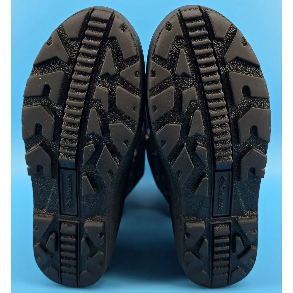 Columbia Kids Powderbug Snow Boot Sz 6 Forty Print‎ Black Blue 400g Waterproof